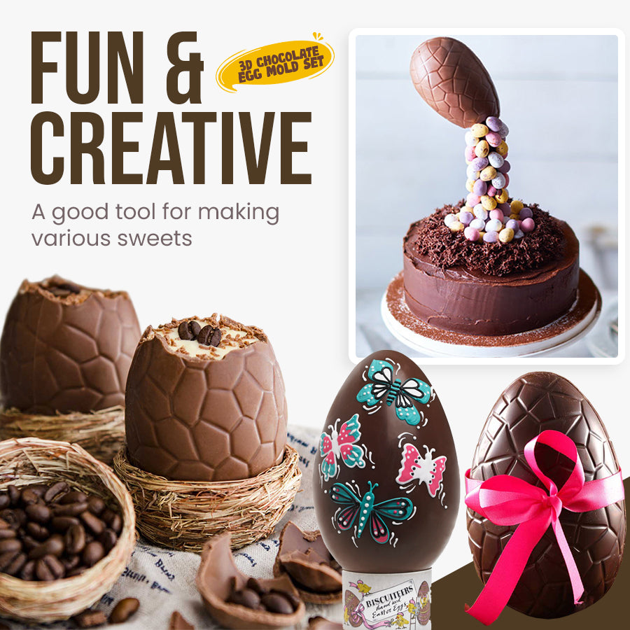 3D Chocolate Egg Mold Set