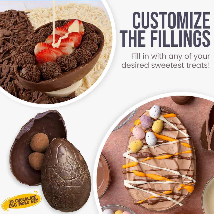 3D Chocolate Egg Mold Set