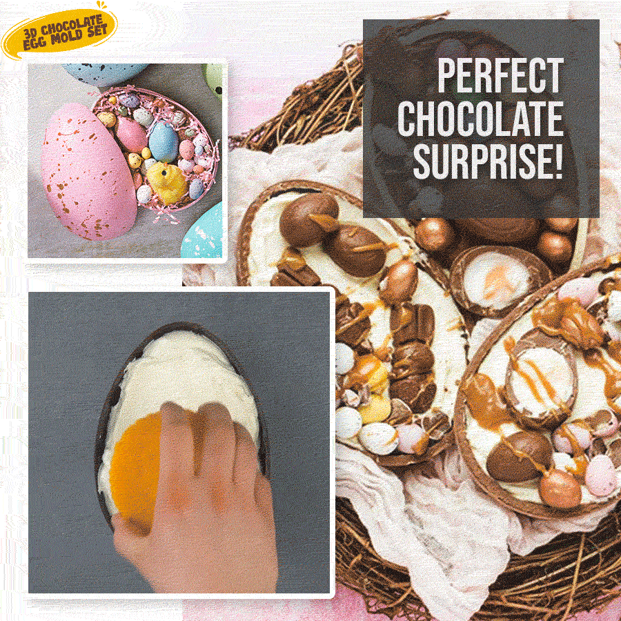 3D Chocolate Egg Mold Set