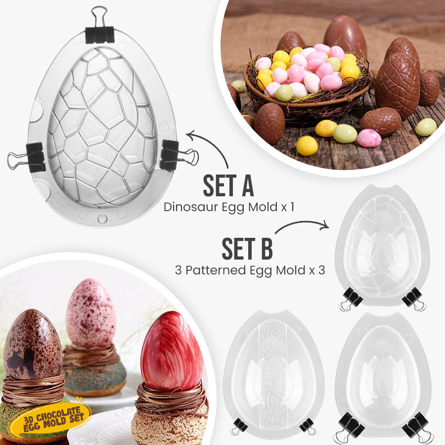 3D Chocolate Egg Mold Set