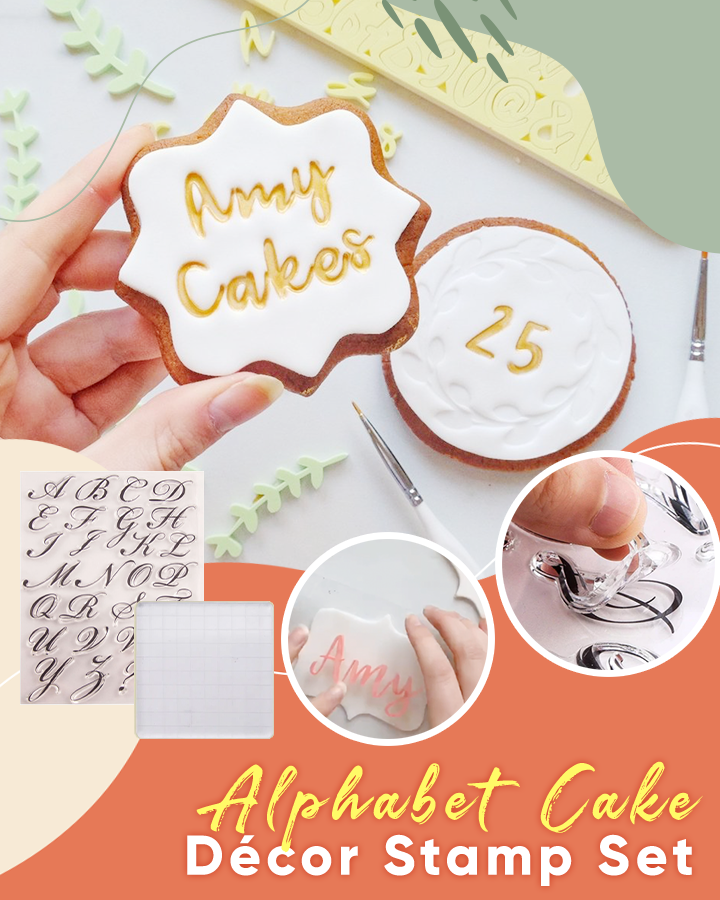 Alphabet Cake Décor Stamp Set