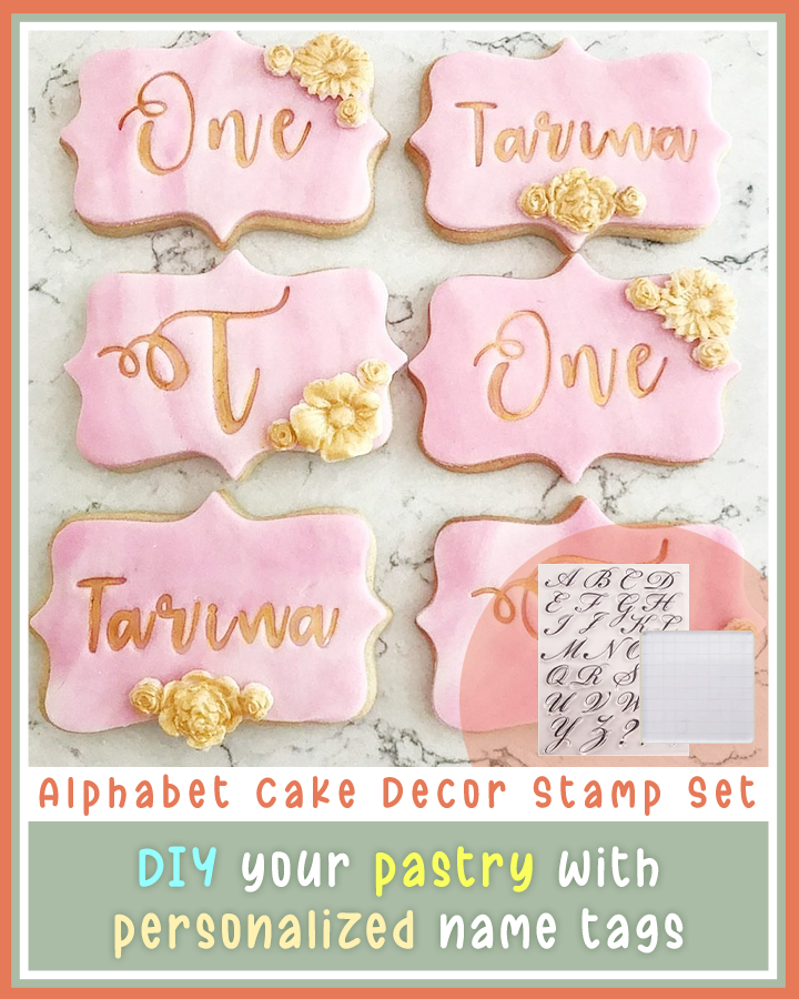 Alphabet Cake Décor Stamp Set