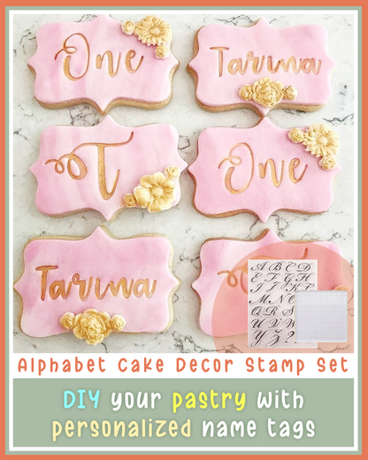 Alphabet Cake Décor Stamp Set